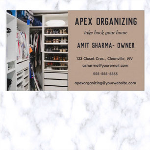 Redigerbar Professionell Organizer Visitkort