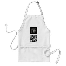 Redigerbar QR-kod Anpassad logotyp Modern företags Förkläde