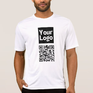 Redigerbar QR-kod & Din företagslogotyp eller bild T Shirt