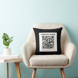 Redigerbar QR-kod & Enkel anpassningsbar design  Kudde