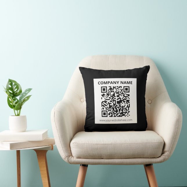 Redigerbar QR-kod & Enkel anpassningsbar design  Kudde (Stol)
