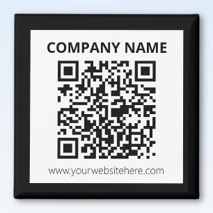 Redigerbar QR-kod & Enkel Anpassningsbar Design Magnet