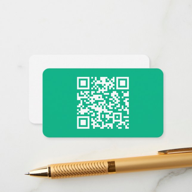 Redigerbar QR-kod Generera din egen |  Tealgrön  Tilläggskort (Fram/Back In Situ)