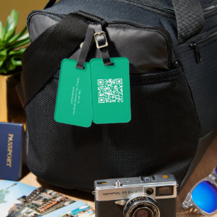 Redigerbar QR-kod genererar din egen Grönt Bagagebricka