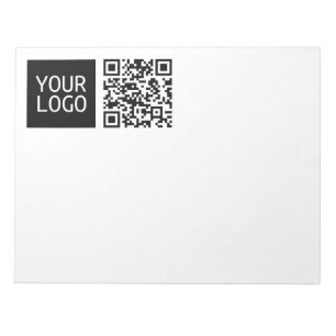 Redigerbar QR-kod och din Logotyp eller image för Anteckningsblock
