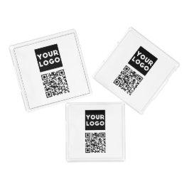 Redigerbar QR-kod och din Logotyp eller image för  Bricka