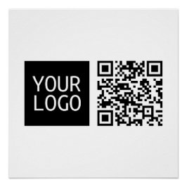 Redigerbar QR-kod och din Logotyp eller image för Perfect Poster