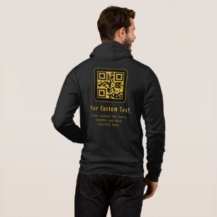 Redigerbar QR-kod och textmall Svart och guld T Shirt