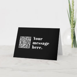 Redigerbar QR-kod & Retro-moden text Kort