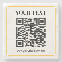 Redigerbar QR-kod & text med guldrand
