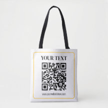 Redigerbar QR-kod & text med guldrand