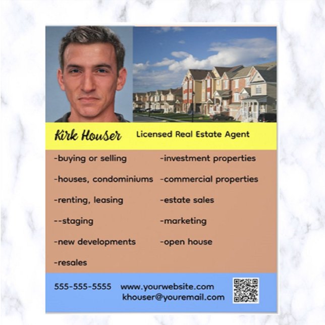 Redigerbar Real Gods Agent Flygblad (What a great way to advertise your real estate business!)