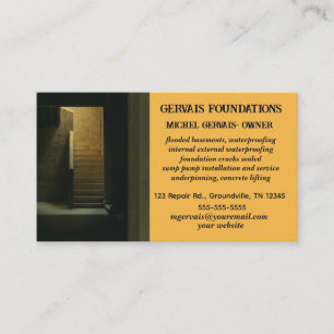 Redigerbar reparation av basement Foundation Visitkort