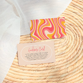 Redigerbar Retro Groovy Hippie Modern Möhippa Tilläggskort