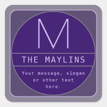 Redigerbar retro-moder designmall | Lila