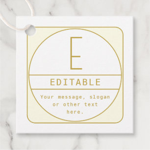 Redigerbar Retro-modern Designmall Gold & White Gåvor Etiketter