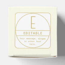 Redigerbar Retro-modern Designmall Gold & White