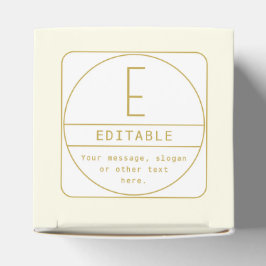 Redigerbar Retro-modern Designmall Gold & White Presentaskar