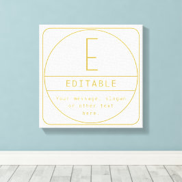 Redigerbar retro-modernd designmall Gold & White Canvastryck