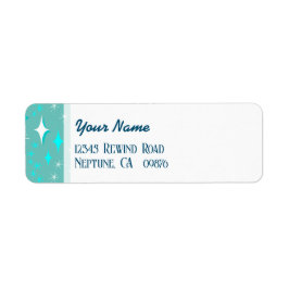 Redigerbar Returadress för Retro Teal och White St Returadress Etikett