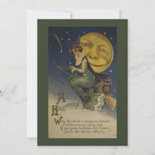 Redigerbar Rolig Vintage Halloween Julkort