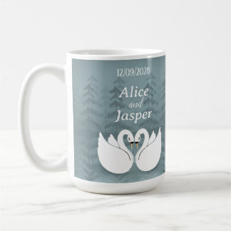 Redigerbar romantisk och elegant bröllopsdekal kaffemugg