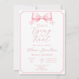 Redigerbar Rosa Elegant Båge Bröllopsfest Coquette Inbjudningar