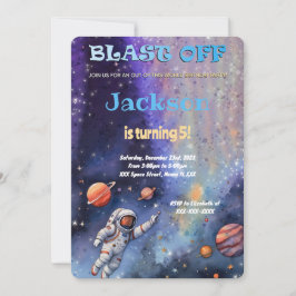 Redigerbar Rymden-Födelsedagsfest Inbjudningar