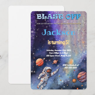 Redigerbar Rymden-Födelsedagsfest Inbjudningar
