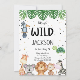 Redigerbar Safari-inbjudan Inbjudningar