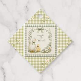 Redigerbar Sagegrön Blommig vintage anktema Gåvor Etiketter