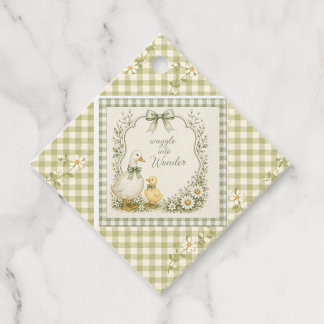 Redigerbar Sagegrön Blommig vintage anktema Gåvor Etiketter