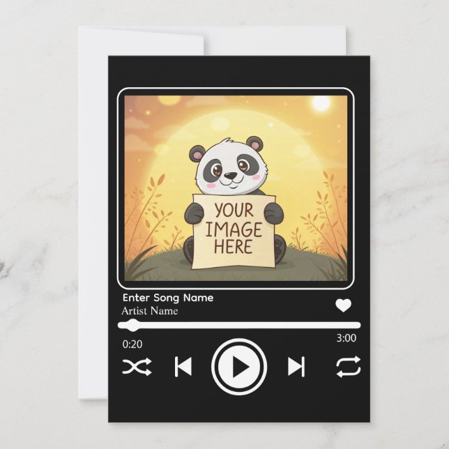 Redigerbar sångmusikspelarmall inbjudningar (Framsida)