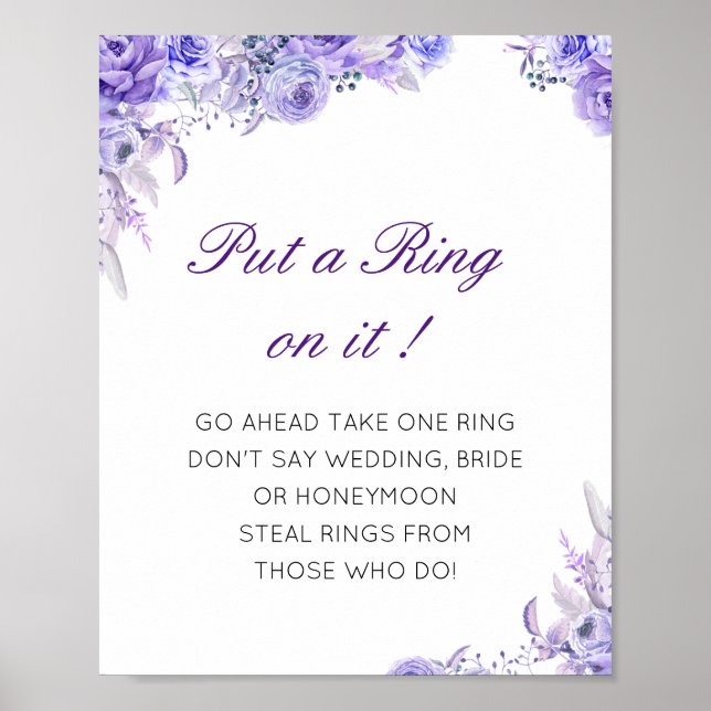 Redigerbar Sätt en ring på den bröllopsfest spel P Poster (Framsidan)