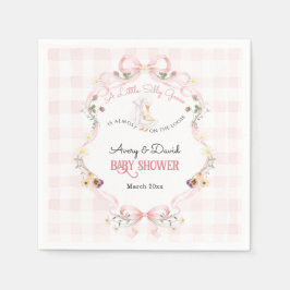 Redigerbar Silly Goose Baby Shower Rosa Båge Pappersservett