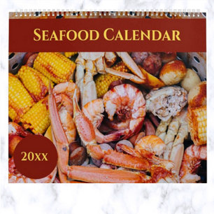 Redigerbar skaldjurskalender kalender