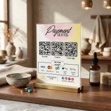 Redigerbar Skanna för att betala skylt - QR-kodmal