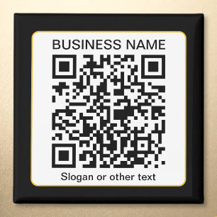Redigerbar skannerbar QR-kod + ditt företag Namn Magnet