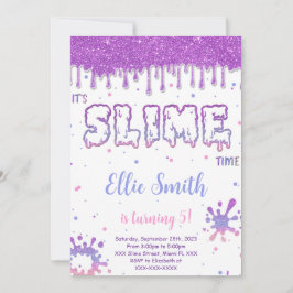 Redigerbar slime-inbjudan inbjudningar