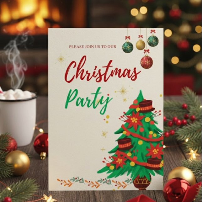 Redigerbar Söt Illustrativ Jul Julkort (Skapare uppladdad)