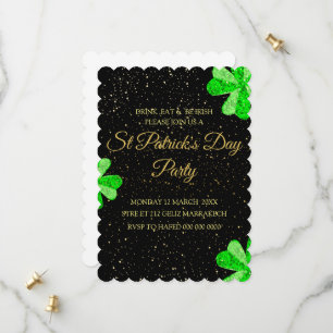 Redigerbar St Patricks Day-fest-inbjudan, Templa Spara Datumet