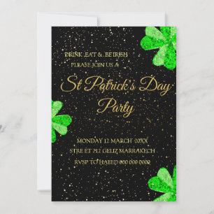 Redigerbar St Patricks Day-fest Invitation, Templa Inbjudningar