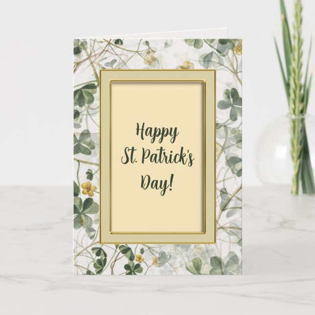 Redigerbar St. Patrick's Day hälsning Kort (Framsida)