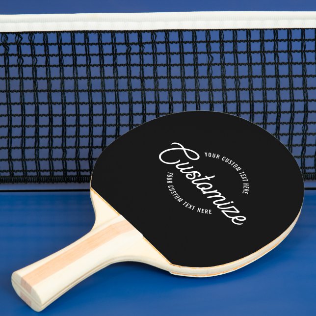 Redigerbar Stilig Kursiv & Modern Cirkulär Text Pingisracket (Insitu)