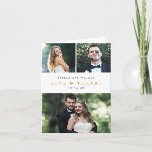 Redigerbar tacksamhetskort med ren collage i färg tack kort (Framsida)