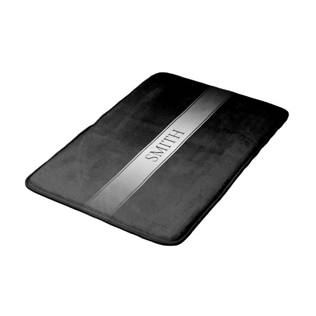 Redigerbar text & Färg | Övertoning Rand w/Gräns Badrumsmatta (Vinklad)