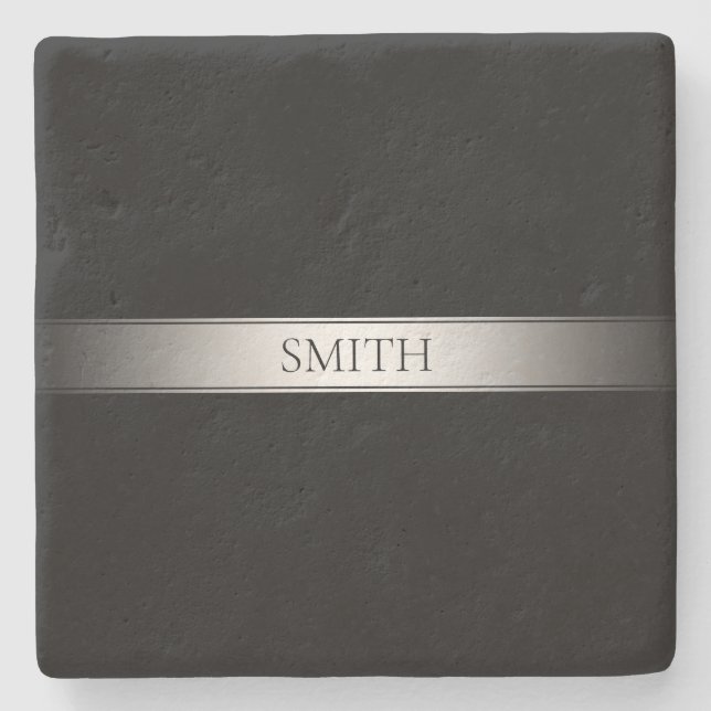 Redigerbar text & Färg | Övertoning Rand w/Gräns Stenunderlägg (Framsidan)