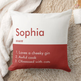 Redigerbar text Färg Pillows, Namn Pillow Kudde