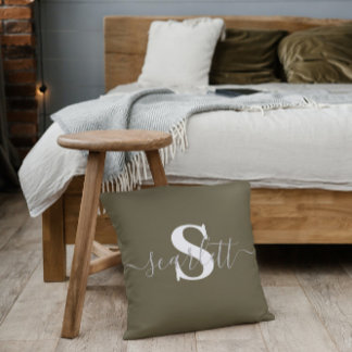 Redigerbar text Färg Pillows, Namn Pillow Kudde