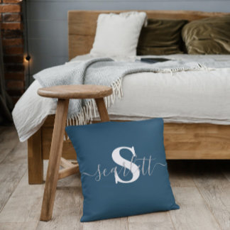 Redigerbar text Färg Pillows, Namn Pillow Kudde